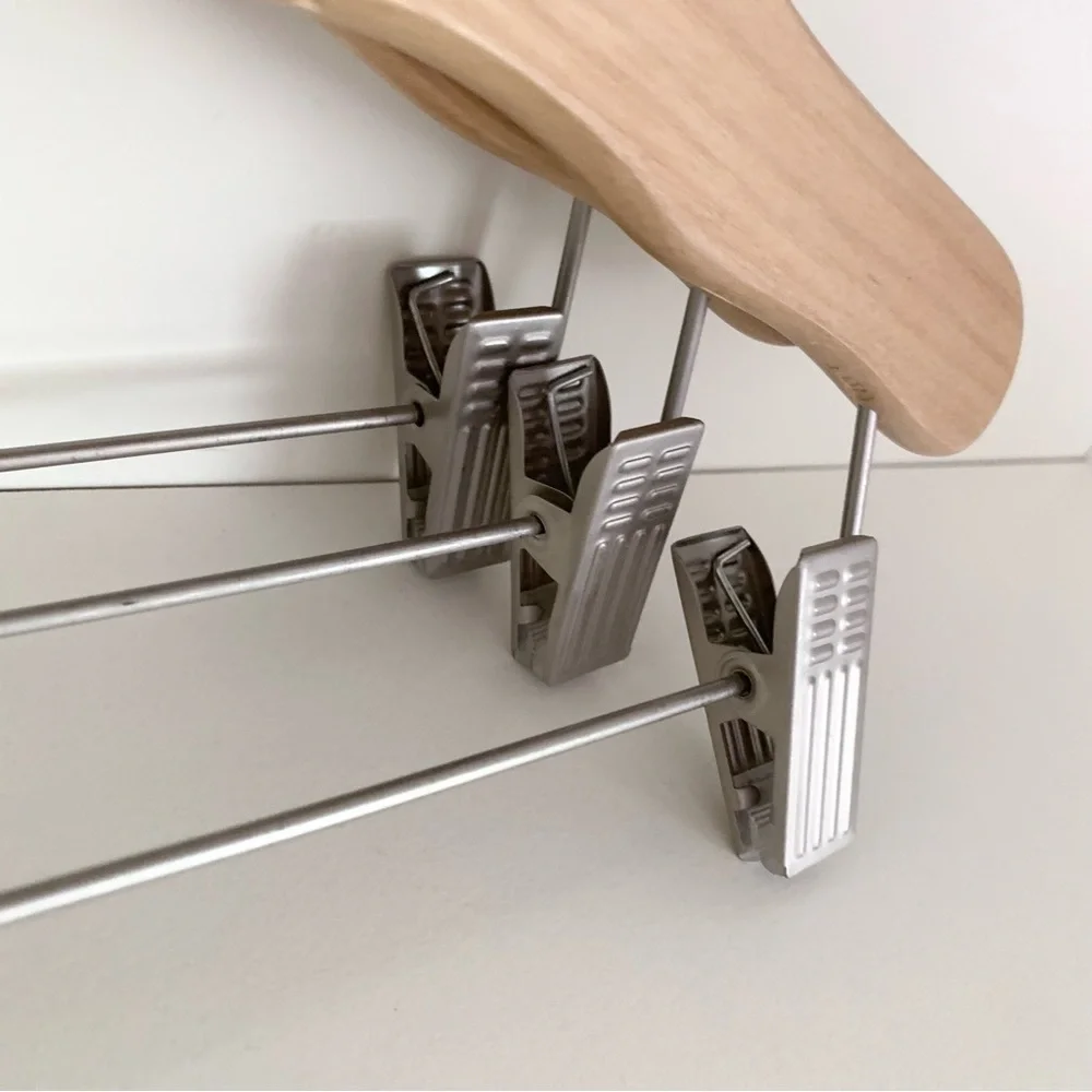Vintage Oshkosh b gosh wood and matte Steele hangers